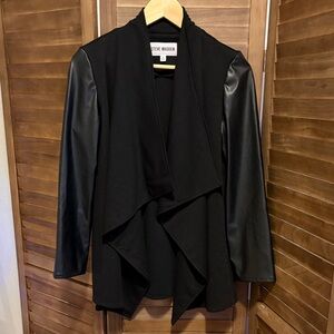 Steve Madden Black Drape Front Blazer